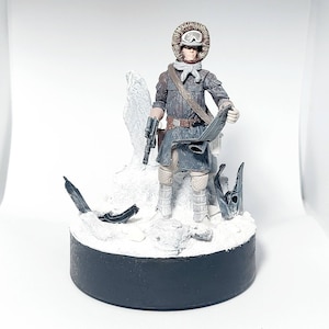 Star Wars 3.75 inch Han Solo Figure on Hoth Display Base