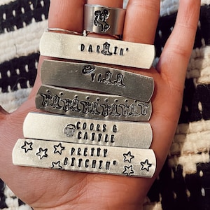 Etsy stamped rings deals
