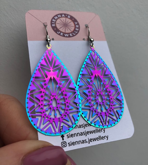 Filigree Aztec Earrings Boho Earrings Festival Jewellery
