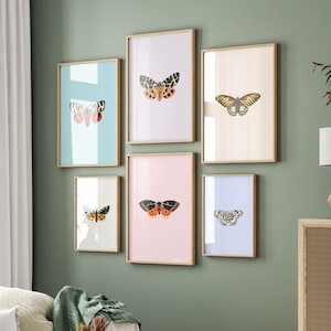 Colorful Butterfly Printable Wall Art Set, Flutter By: A Burst of Color for Your Modern Nursery and Kids&#39; Room, Instant Download