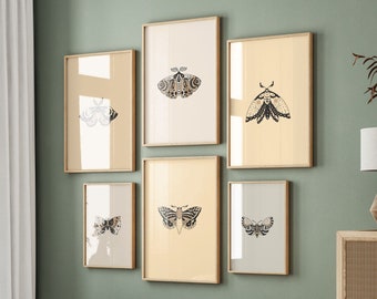 Printable Butterfly Gallery Art, Farmhouse nursery decor, Kids Room Decor, Butterfly Wall Art, Butterfly Art Set, Instant Download