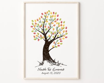 House Thumbprint Guest Book PRINTABLE Wedding Fingerprint - Etsy