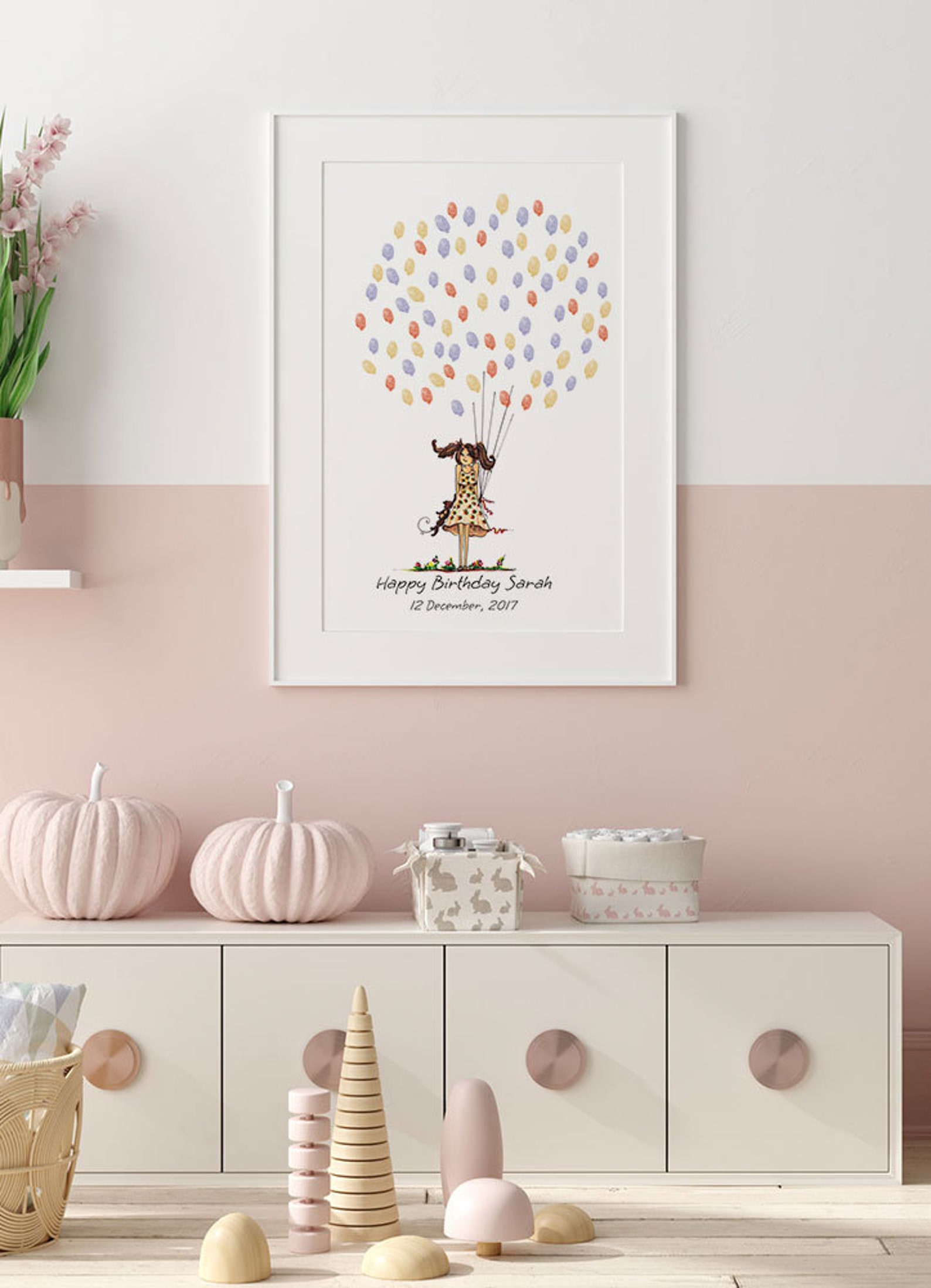 Baby Girl Guest Book PRINTABLE GUEST BOOK Birthday Etsy