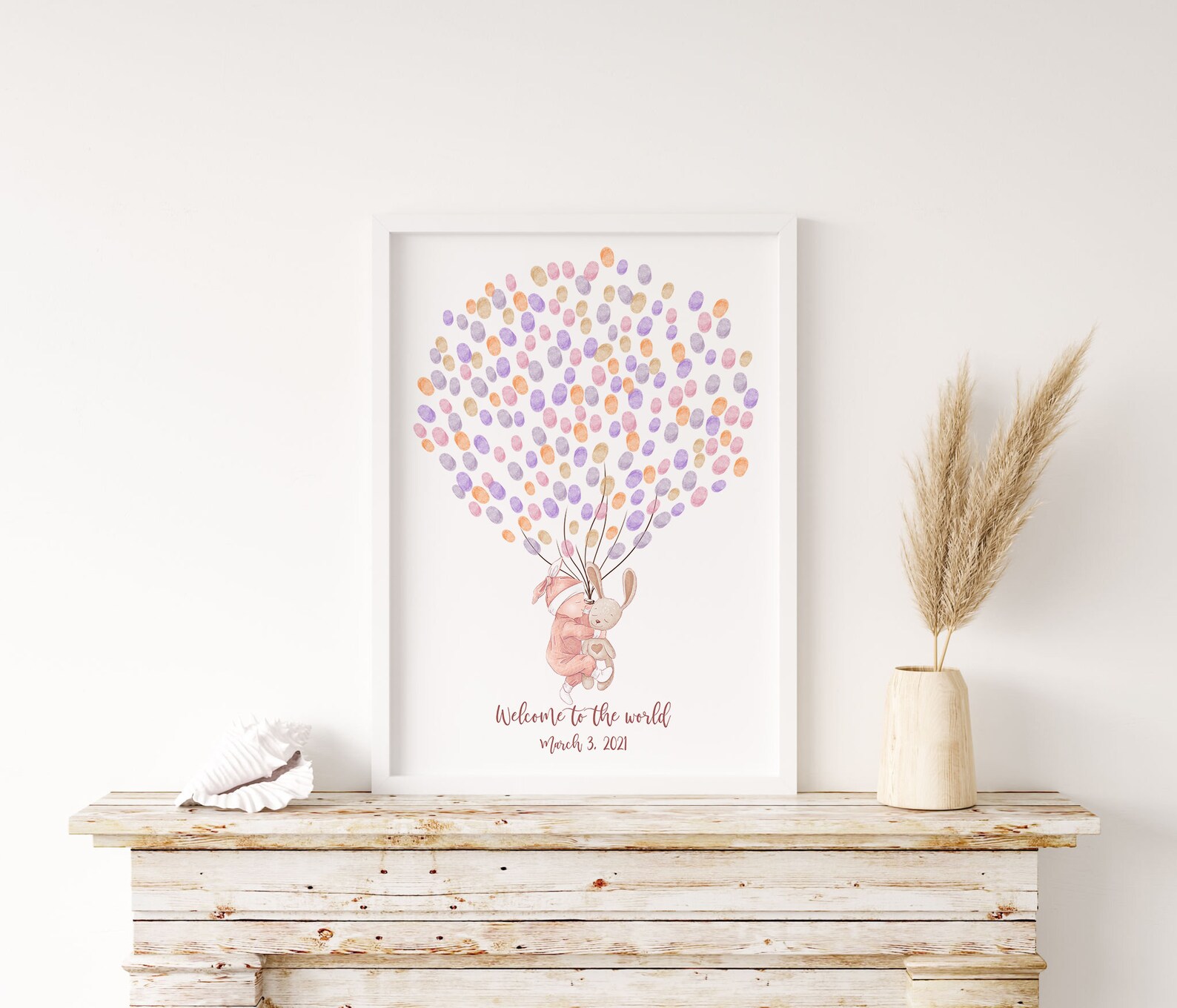 Welcome Baby Guest Book PRINTABLE GUEST BOOK Birthday - Etsy