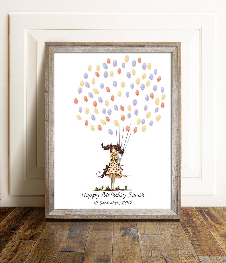 Baby Girl Guest Book PRINTABLE GUEST BOOK Birthday - Etsy