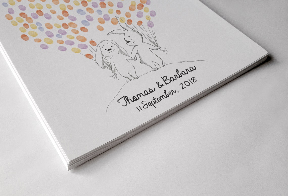 Baby Rabbits Guest Book PRINTABLE GUEST BOOK Birthday - Etsy