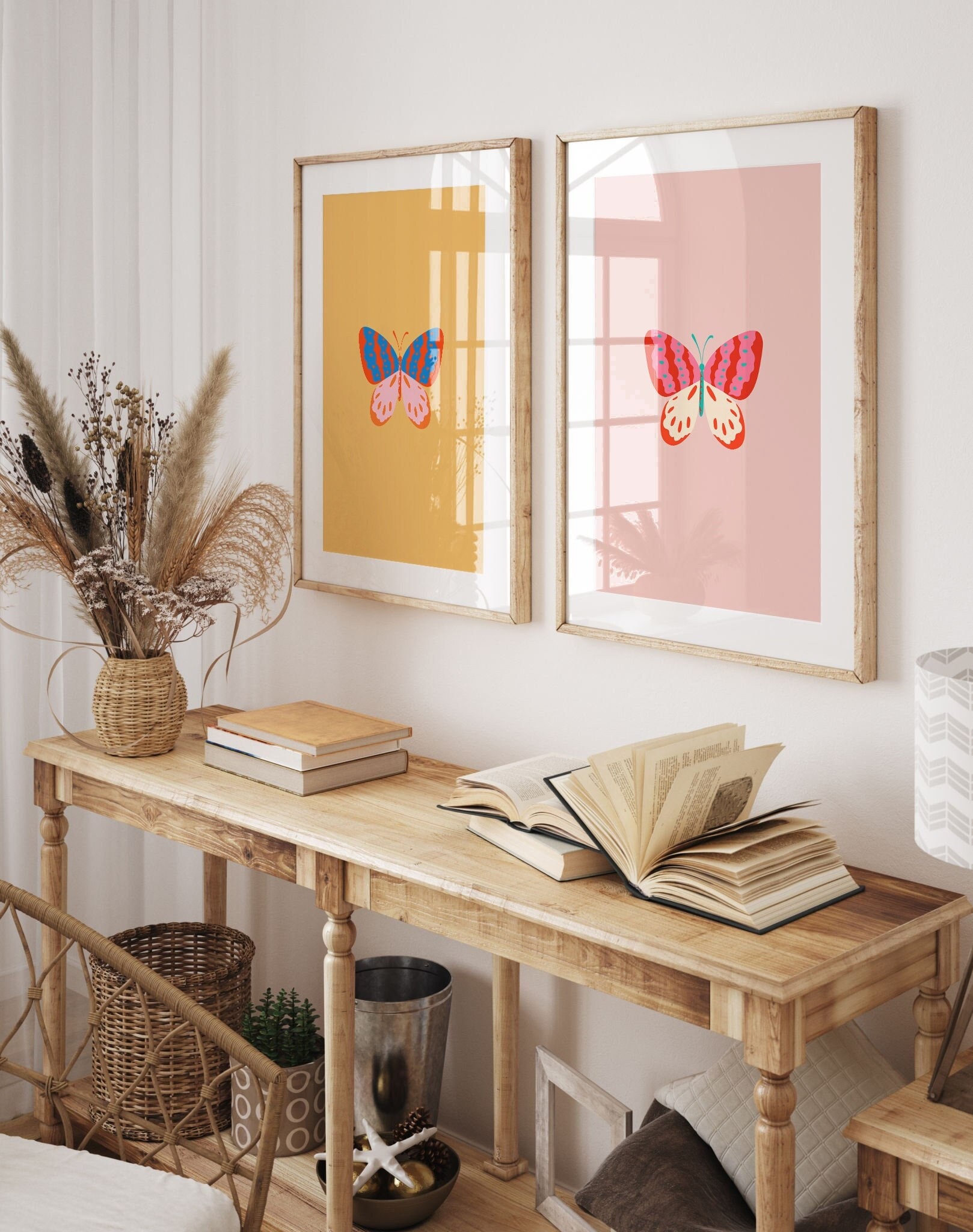 Butterfly Gallery Printable Art, Farmhouse nursery decor, Girl's Room Decor, Butterfly Wall Art, Butterfly Art Set, Instant Download