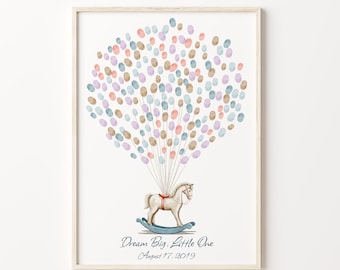 Rocking Horse Guest Book – Printable Baby Shower Guest Book Alternative (Digital Download)