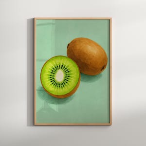 Kiwi Früchte Digitaldruck - sofortiger Download, moderne Küche Wandkunst, druckbares Obst-Dekor