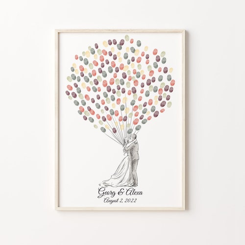 Couple Fingerprint Guest Book PRINTABLE GUEST BOOK Wedding - Etsy