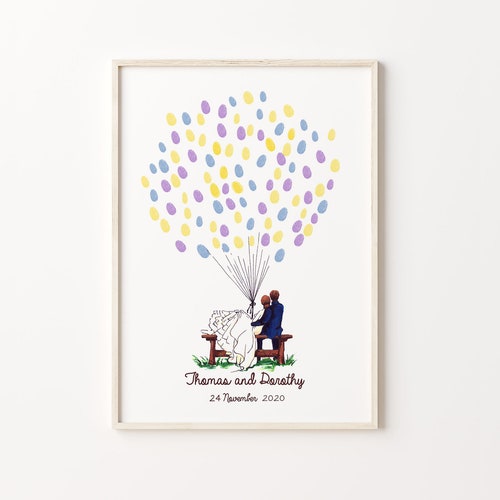 Couple Fingerprint Guest Book PRINTABLE GUEST BOOK Wedding - Etsy