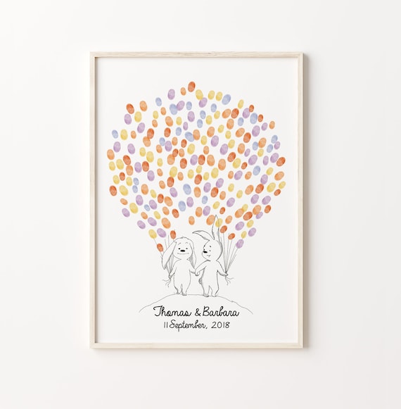 Baby Rabbits Guest Book PRINTABLE GUEST BOOK Birthday | Etsy