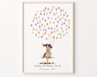 Couple Fingerprint Guest Book, PRINTABLE GUEST BOOK, Wedding ...