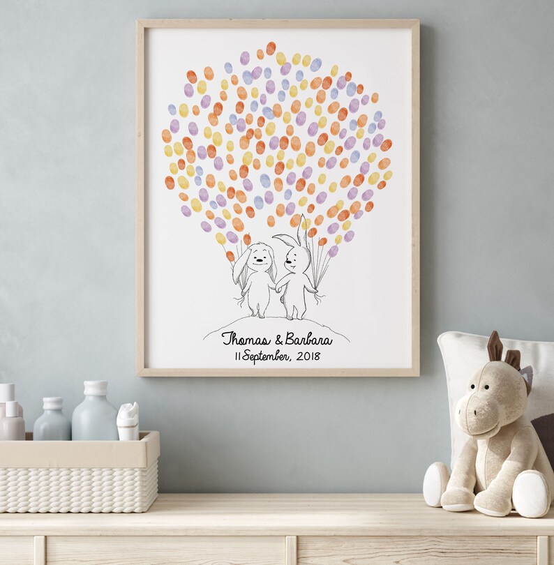 Baby Rabbits Guest Book PRINTABLE GUEST BOOK Birthday | Etsy