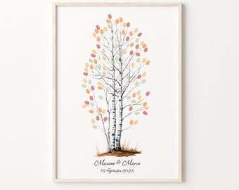 VW Bus Thumbprint Guest Book , PRINTABLE, Wedding Fingerprint Decor ...