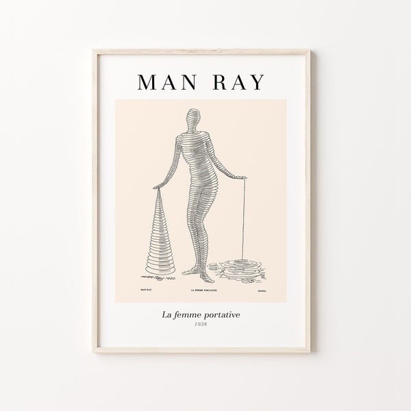 Man Ray - La Femme Portative, Art imprimable, Man Ray Painting, Man Ray Sketch Print, Famous Painting, Famous Artist, Téléchargement instantané