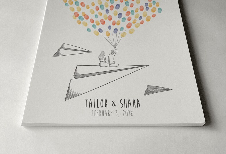 Couple Fingerprint Guest Book PRINTABLE GUEST BOOK Wedding | Etsy