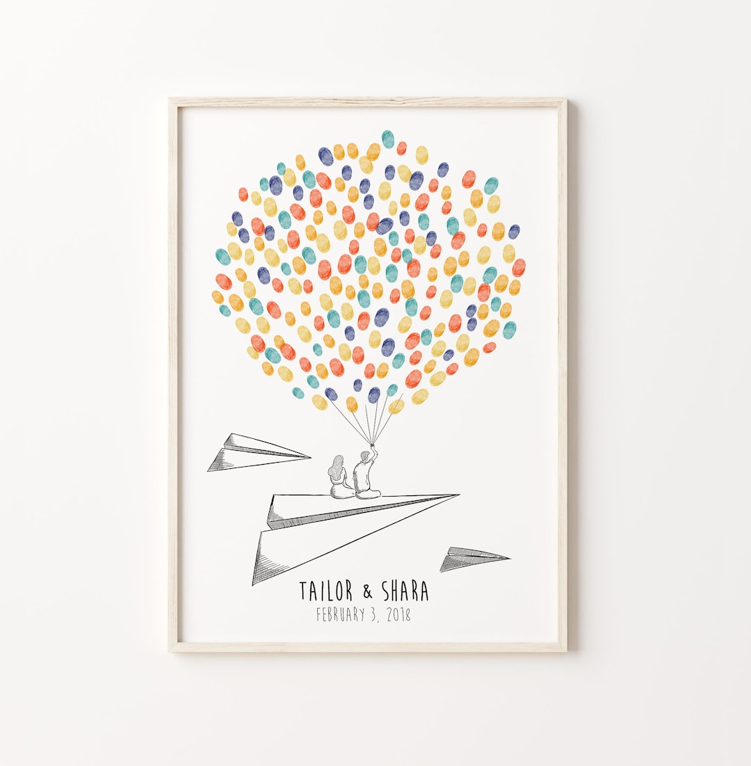 Couple Fingerprint Guest Book, PRINTABLE GUEST BOOK, Wedding ...