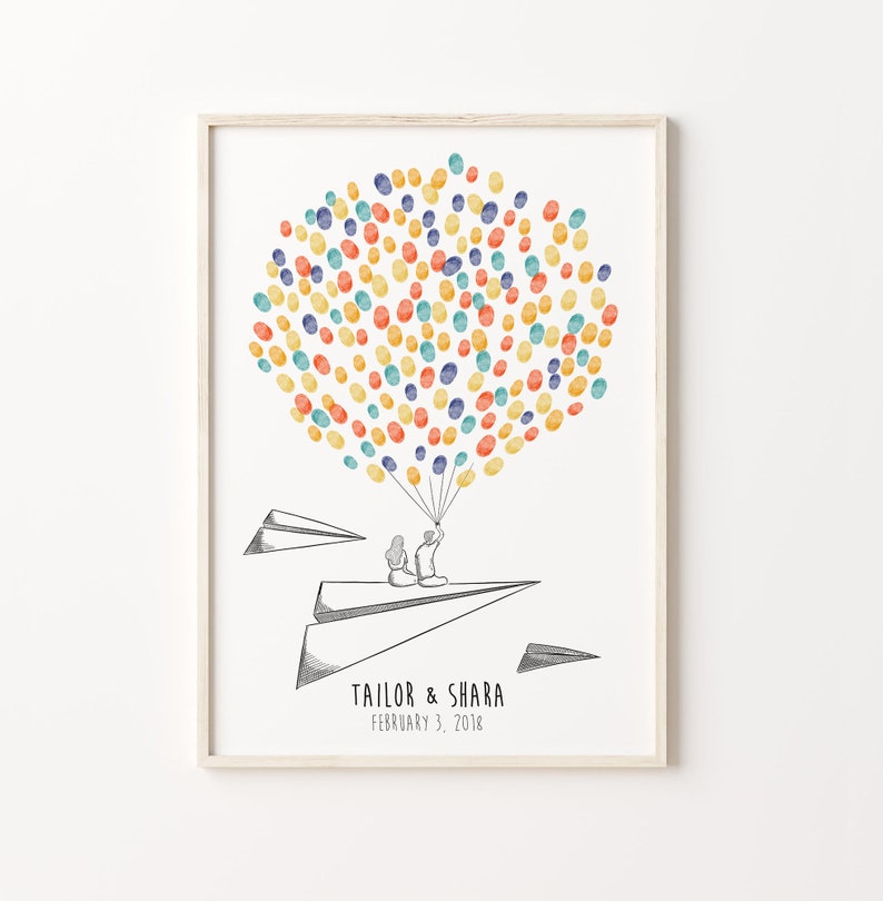 Couple Fingerprint Guest Book PRINTABLE GUEST BOOK Wedding | Etsy