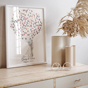 Couple Guest Book, PRINTABLE GUEST BOOK, Wedding Fingerprint Balloon ...
