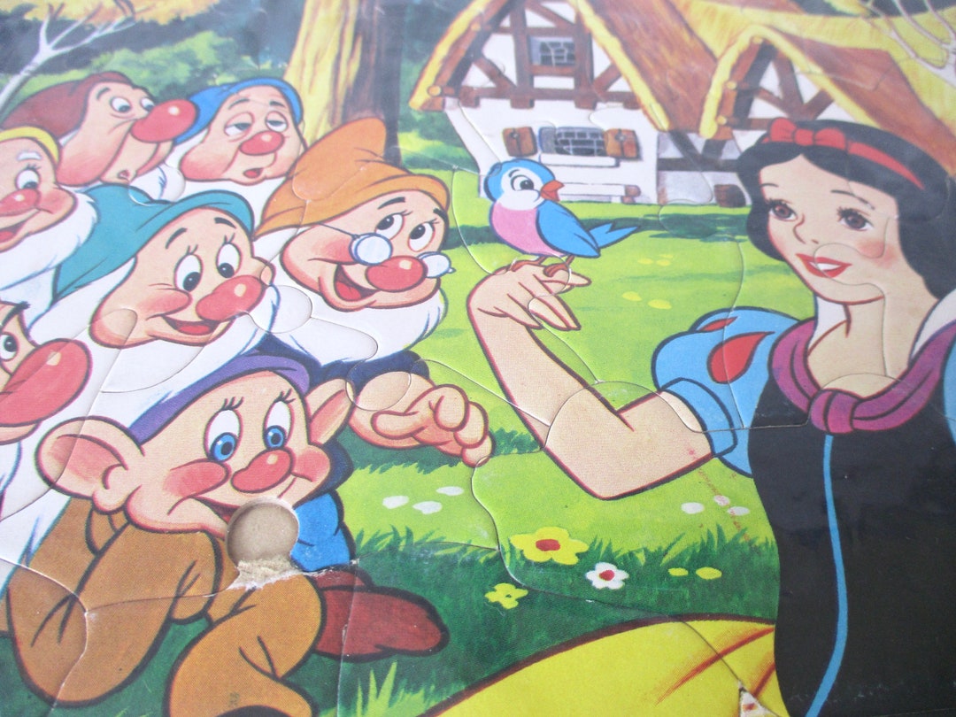 Vintage Walt Disney Snow White and the Seven Dwarfs 30 Piece Frame Tray ...