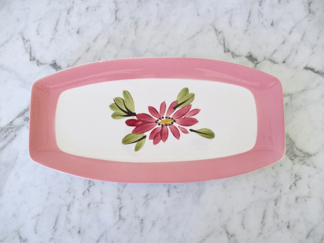 Vintage Sandwich Plate Made by Superior, Hand Painted Underglaze