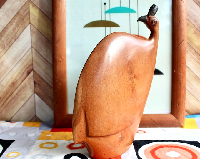 Mid Century Wood Carved Quail Vintage Mid Century Modern Wood Etsy