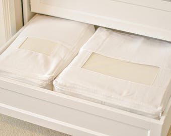 Bolsas de almacenamiento premium 100% algodón - Ideales para armarios Ikea - Paquete de viaje, bolsa para suéteres de punto (tamaño: 17” x 14” x 6”)