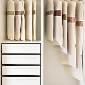 Cotton Garment Bag: Sustainable Closet Organizer with YKK Zipper