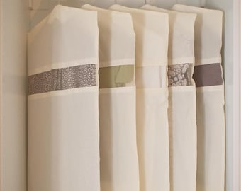 Funda para ropa de algodón puro: almacenamiento de ropa ecológico con ventana de malla.