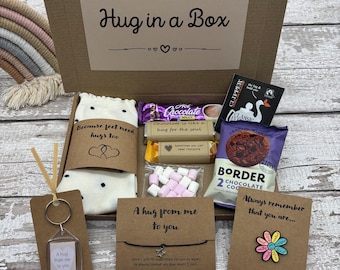 Hug in a Box | Letterbox Gift | Pick Me Up | Thinking of You Gift  | Personalised | Care Package For Her | Treat Box | Cheer Up Gift |