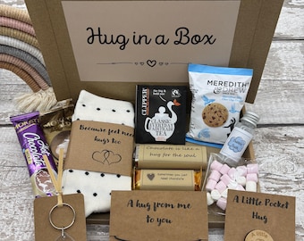 Cadeau câlin : chaussettes, bain moussant, porte-clés fait main, câlin de poche, bracelet et friandises