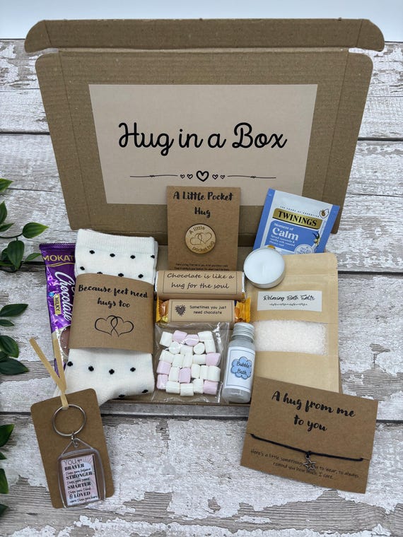 Hug in a Box | Letterbox Gift | Well-being Box | Personalised | Self Care Gift | Get Well Gift | Gifts For Friends | Thinking of You |