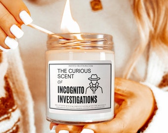 Funny Incognito Investigations 9oz Scented Soy Candle, Cfe Cia Cisa Cpa Kyc Auditor Accountant, Promotion Gift for Coworker and Professional