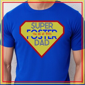 男性用スーパーフォスターパパTシャツ、誕生日、父の日、クリスマス休暇用のスーパーヒーローパパギフト、最高のヒーローシャツ、愛が家族を作るTシャツ