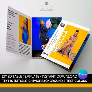 Copertine fai da te per riviste di compleanno per qualsiasi età, modello per rivista di festa di compleanno, inviti per riviste di moda con download immediato per donne e uomini