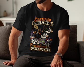 Certified Fraud Examiner Shirt Spooky Ghost Hunter Forensic Accountant Hoodie Funny CFE Auditor Halloween Sweatshirt Corporate Humor Gift