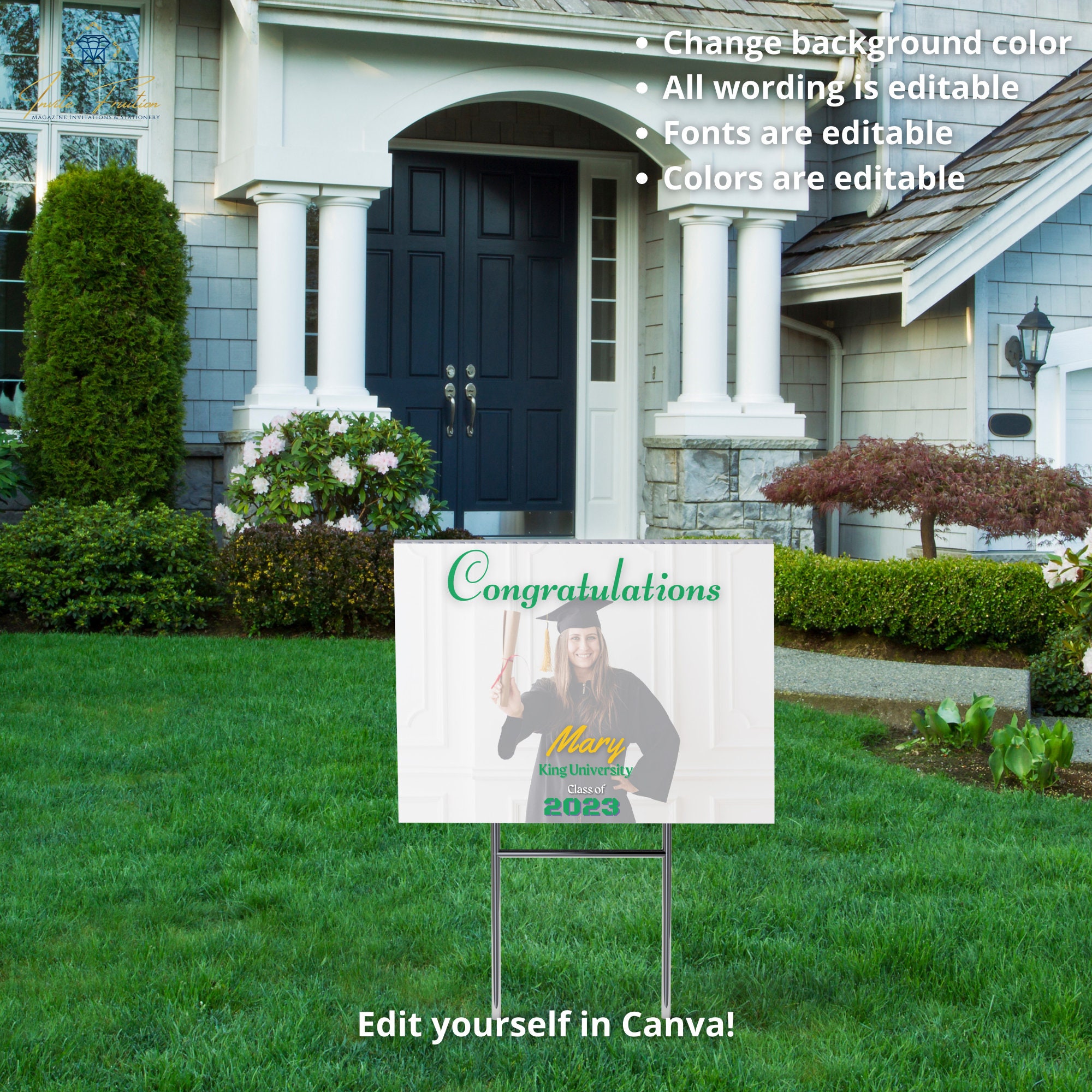 DIY Graduation Yard Sign Template Instant Download DIY Grad - Etsy