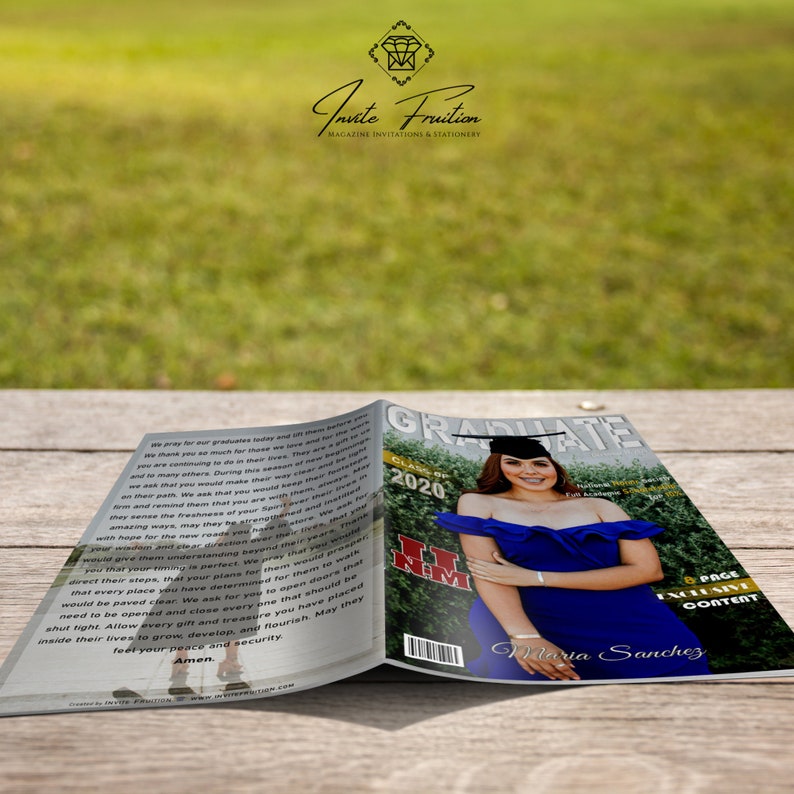 Graduation Media Guide Personalized Graduation Magazine Announcement: High Gloss, 5.5x8.5 - Etsy