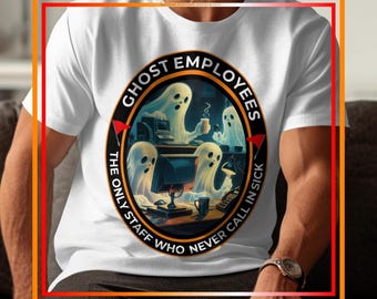 Spooky Ghost Employee Red Flag T-Shirt, Funny Fraud Examiner Tee for Halloween, Internal Audit Humor, CFE AML Gift Idea for Office Staff