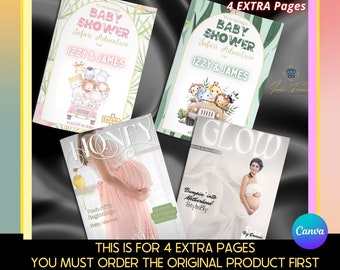 ADDITIONAL 4 Pages for Any Theme Custom Download Baby Shower Games Magazine Booklet