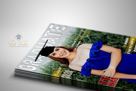 Personalized Graduation Magazine Invitation, High Gloss Finish (5.5x8.5)