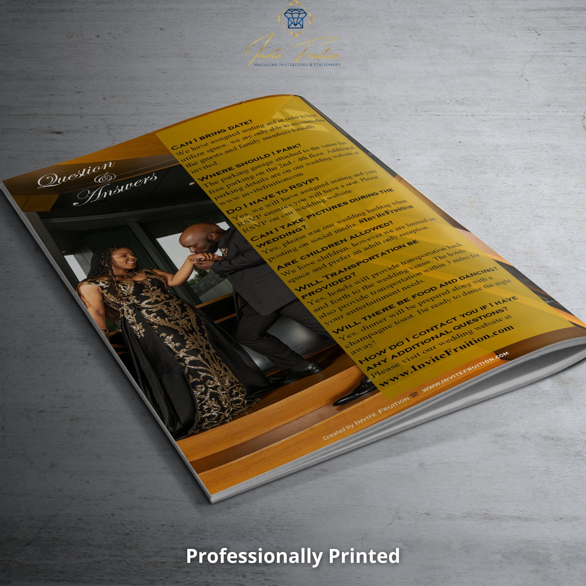 Royal Wedding Magazine Invitation: Engagement Photo, Love Story - Etsy