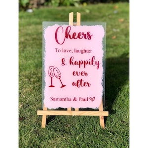 A4 Wedding Sign | Brush Painted Acrylic | Cards & Gifts| Sweet Cart | Please Sign| Photo Booth | In Loving Memory | Confetti | Personalised