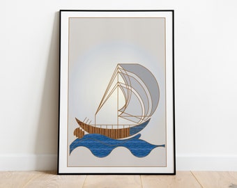 Tribe of Zebulun Fine Art Print - A Sailing Ship - 12 Tribes of Israel Series