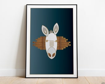 Tribe of Issachar Fine Art Print Home Decor - Donkey with Burden - Twelve Tribes of Israel Collection