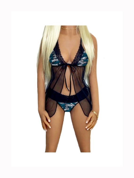 Philadelphia Eagles Lace Babydoll Lingerie Set, Eagles Lingerie Top &  Choice of Panty, Made to Order, XS L 