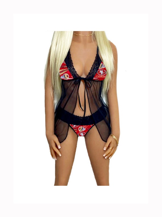 San Francisco 49ers Lace Babydoll Lingerie Set, 49ers Lingerie Top & Choice  of Panty, Cute Football Lingerie, XS L -  Canada