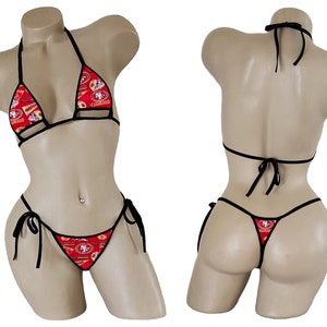 Underboob Cut Out Bikini Set Cami Top Buckle Strap Grommets Cheeky