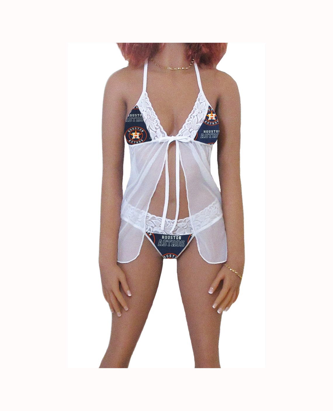 Houston Astros Babydoll Set made with Licensed Fabric Sexy | Etsy